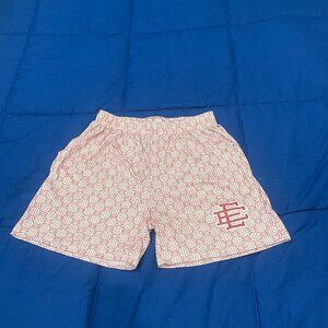 Eric Emanuel EE Mesh Basketball Shorts - Size Medium - Red/White Marled